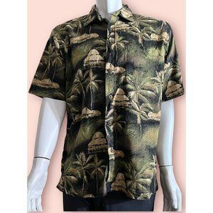 Boca Classics Island Wear Mens Hawaiian Floral Short Sleeve Size L
